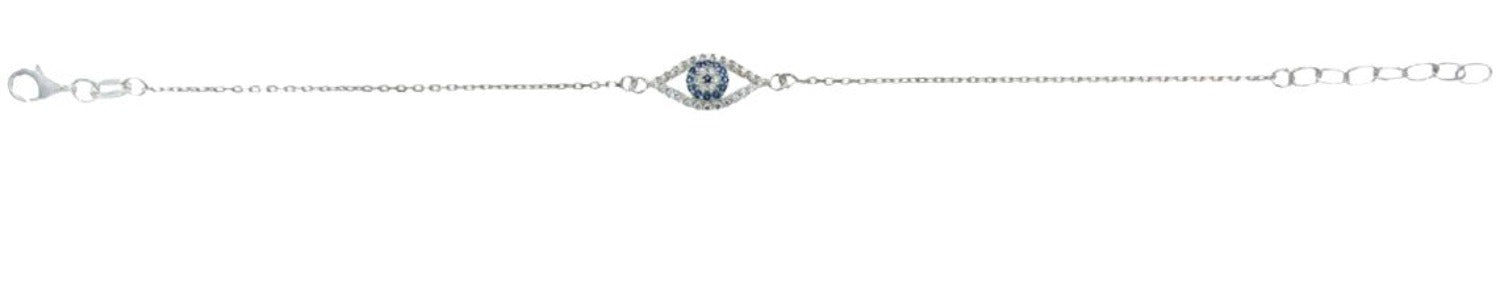 Blisse Allure 925 Sterling CZ Evil Eye Silver Rakhi