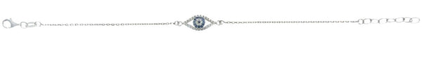 Blisse Allure 925 Sterling CZ Evil Eye Silver Rakhi