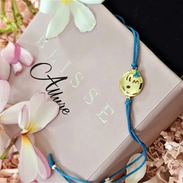 Blisse Allure 925 Sterling Kiss Emoji Silver Rakhi