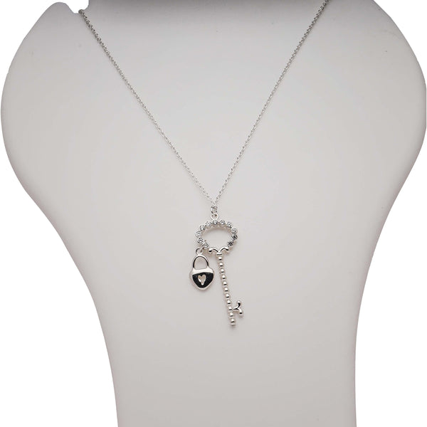 Blisse Allure 925 Sterling Silver Necklace with Key Pendant