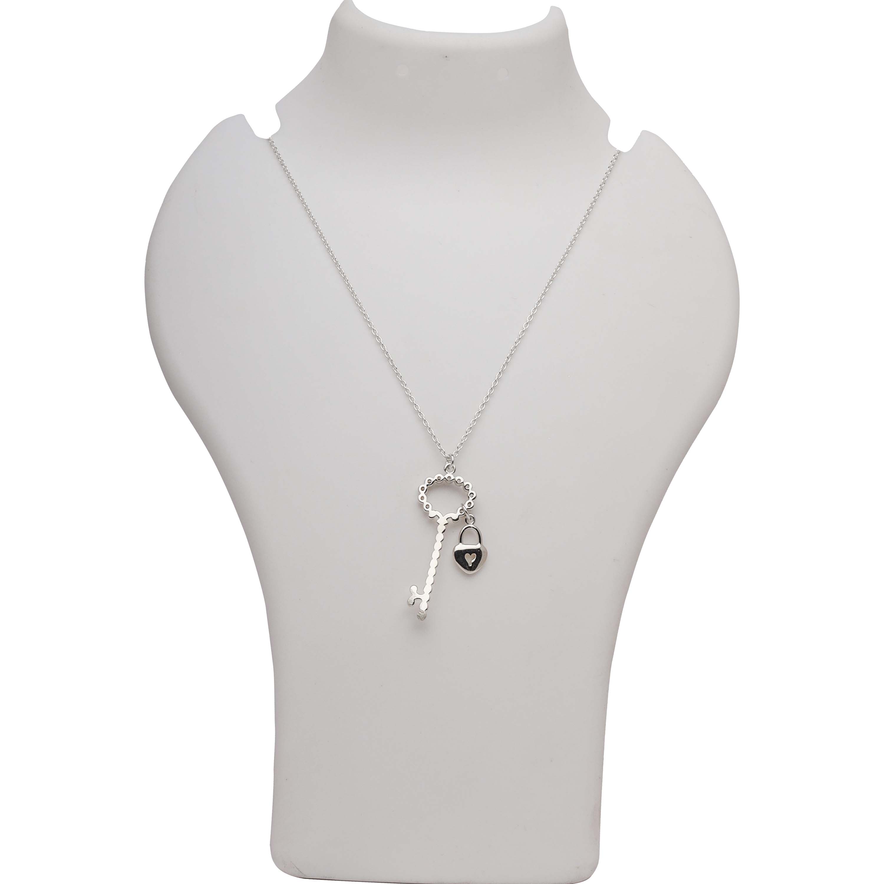 Blisse Allure 925 Sterling Silver Necklace with Key Pendant