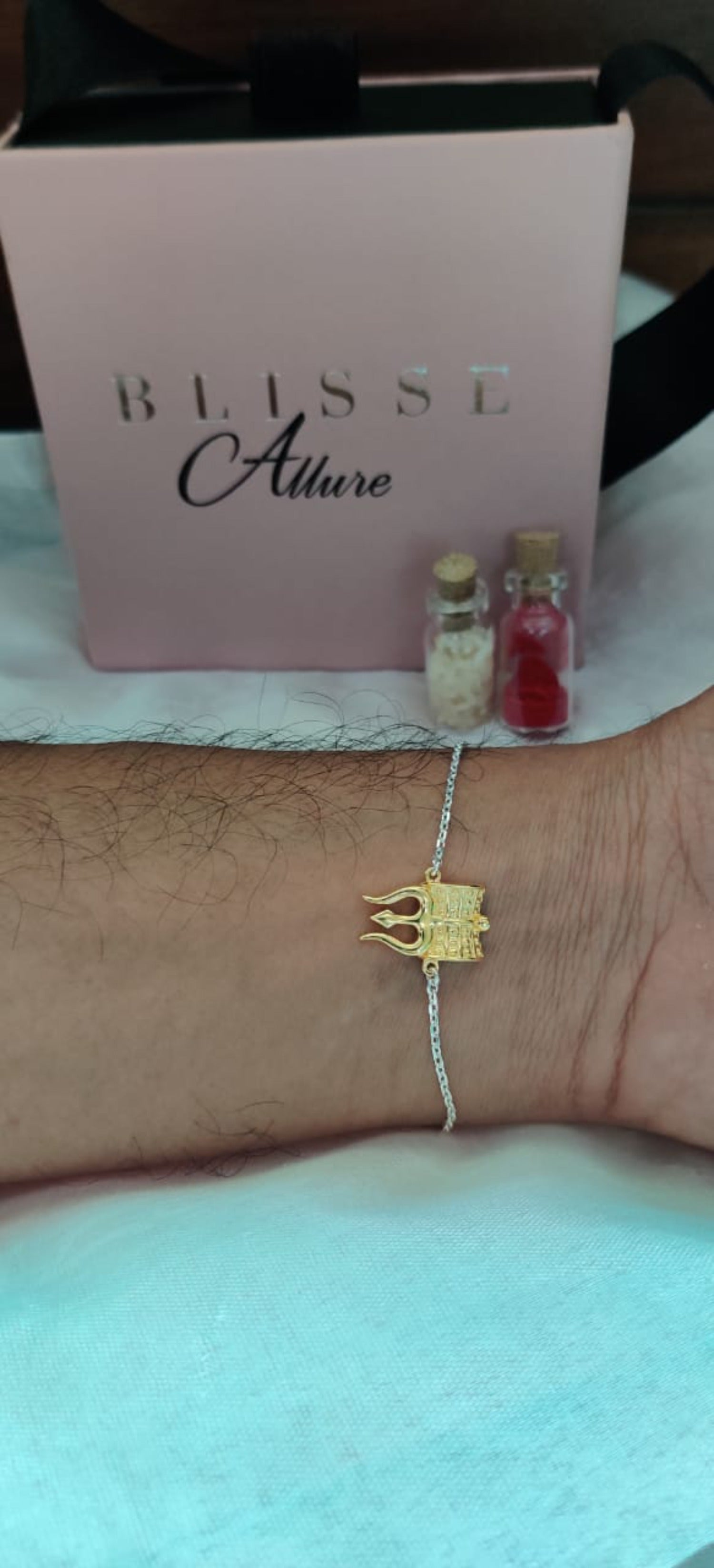 Blisse Allure Sterling Silver Shiv Trishul Rakhi