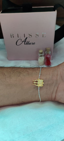 Blisse Allure Sterling Silver Shiv Trishul Rakhi