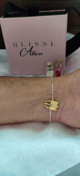Blisse Allure Sterling Silver Shiv Trishul Rakhi