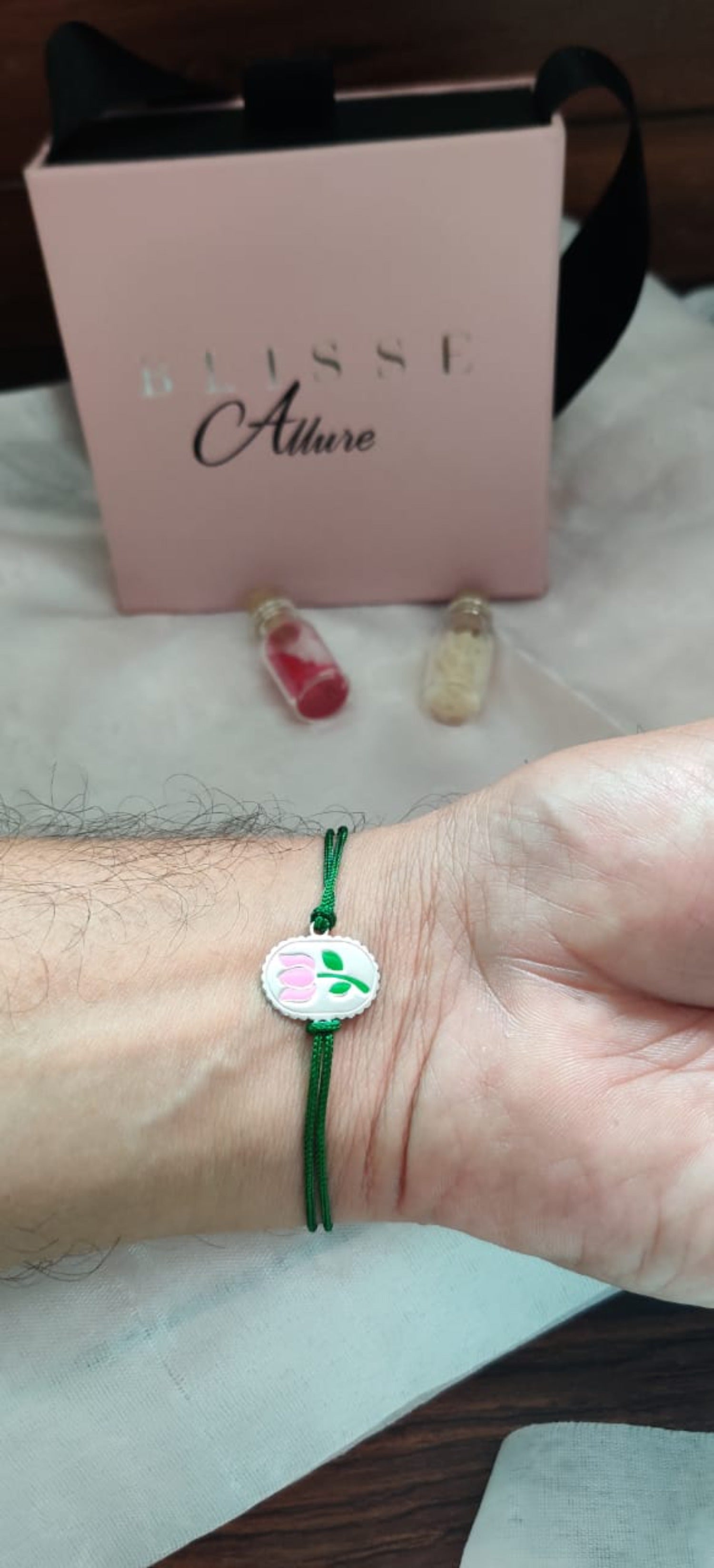 Blisse Allure 925 Sterling Silver Lotus Rakhi