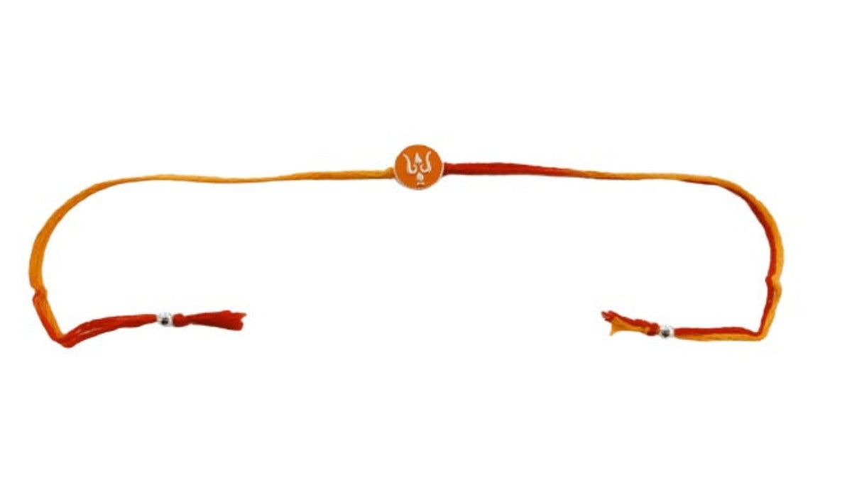 Blisse Allure Sterling Silver Enamelled Trishul Rakhi