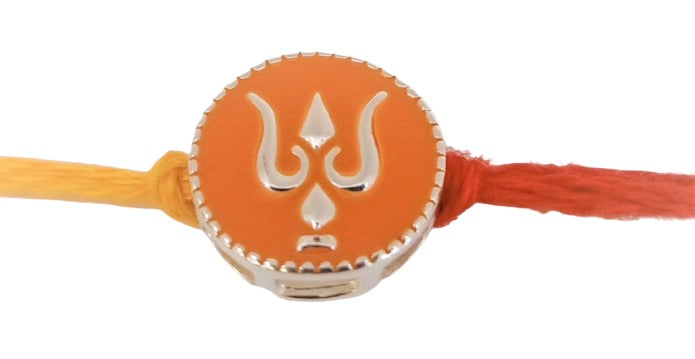 Blisse Allure Sterling Silver Enamelled Trishul Rakhi