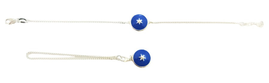 Blisse Allure Sterling Silver Evening Star Rakhi and Lumba Combo