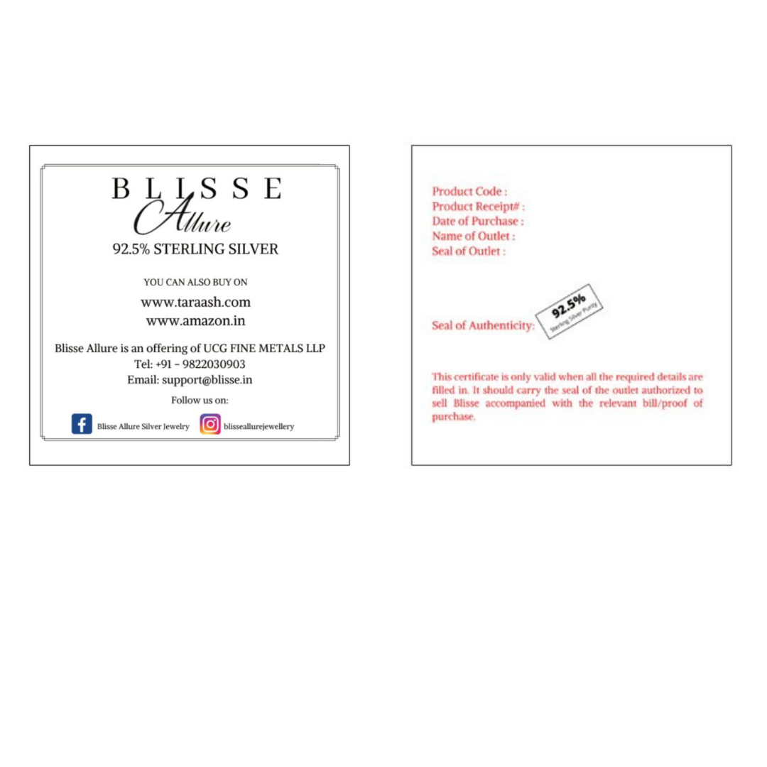 Blisse Allure 925 Three Tone Sterling Silver CZ Latch Back Earrings