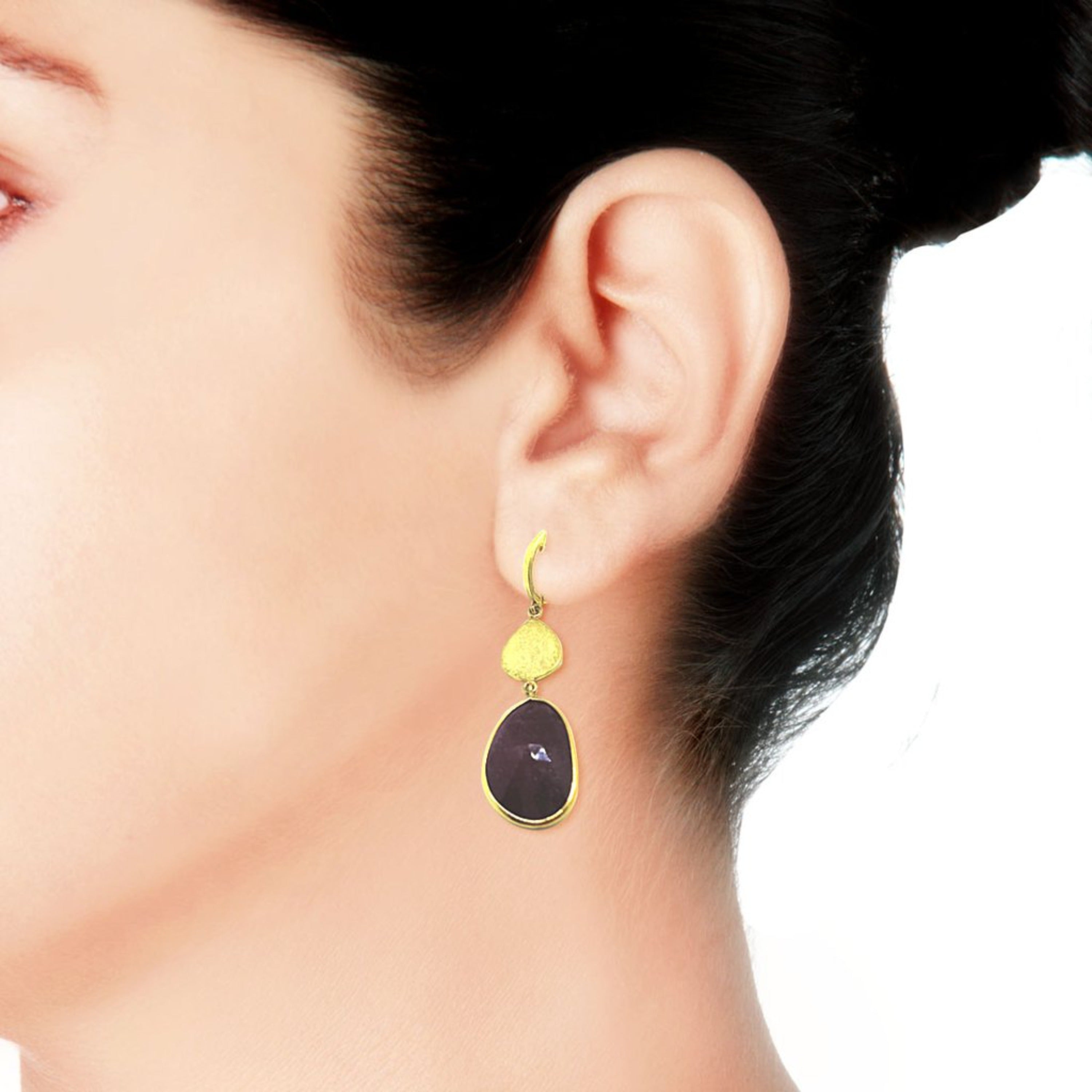 Blisse 925 Silver Ruby Talpe Stone Dangling Earring For Women