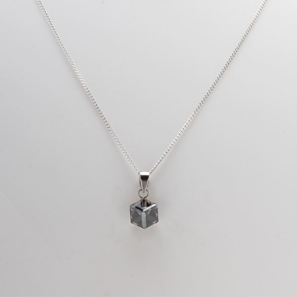Blisse Allure 925 Sterling Silver Crystal Pendent With Chain